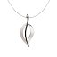 Colgante de plata 925 con cadena en forma de hoja